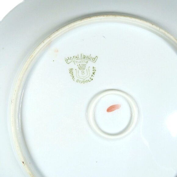 Beyer & Bock Royal Rudolstadt Plate – Hand Painted Grapes, Signed Stein, c1905 - Picture 6 of 6
